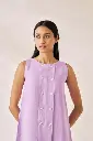 Sleeveless Box Pleat Dress Lavender.webp