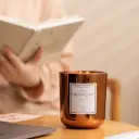 Gold Metal Electroplated Crystal Candle - 550gm