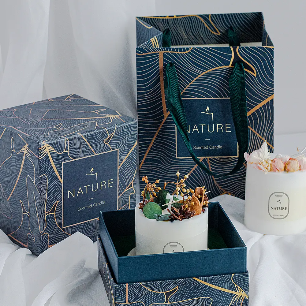 Dried Flower Scented Candle - 350gm (Romantic Rose)