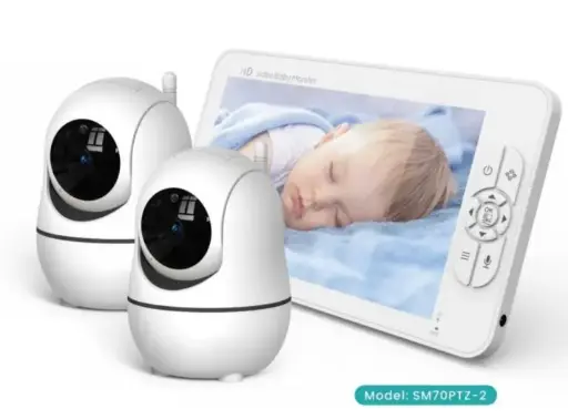 [SM70PTZ-2] Baby Monitor 7" Screen 2 Cameras